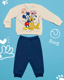 PIGIAMA NEONATO IN JERSEY DI COTONE LUNGO 