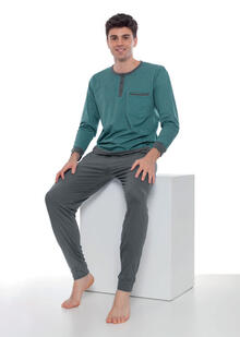 PIGIAMA UOMO COTONE LUNGO 