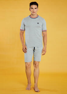 PIGIAMA UOMO GIROCOLLO MEZZA MANICA PANTALONCINO 