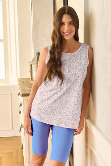 PIGIAMI DONNA SPALLA LARGA BERMUDA 