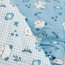 PIUMONE LETTINO STAMPATO CON DENTRO TRAPUNTINO CM 110X140 