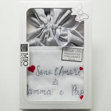 SACCHETTO NASCITA AMORE DI MAMMA E PAPA  