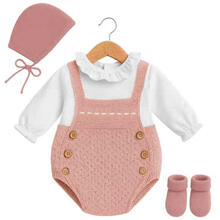 SALOPETTE SMACCHINATA IN FILO NEONATA 