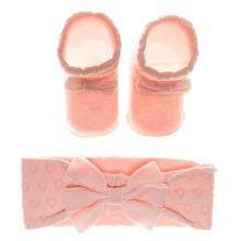 SCARPETTA + FASCETTA NEONATA 