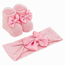 SCARPETTA + FASCETTA NEONATA 