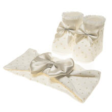 SCARPETTA + FASCETTA NEONATA 