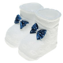 SCARPETTA + FASCETTA NEONATA IN FILO DI COTONE 