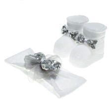 SCARPETTA + FASCETTA NEONATA IN FILO DI COTONE 