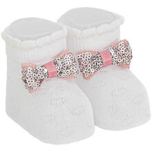 SCARPETTA + FASCETTA NEONATA IN FILO DI COTONE 