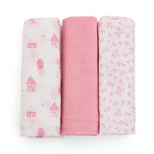 SET 3 QUADRATI DI GARZA 100% COTONE 70x70 CM 