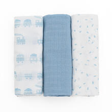 SET 3 QUADRATI DI GARZA 100% COTONE 70x70 CM 