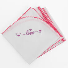 SET 3 QUADRATI DI MUSSOLA IN PERCALLE 100% COTONE 