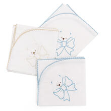 SET 3 QUADRATI DI MUSSOLA IN PERCALLE 100% COTONE 