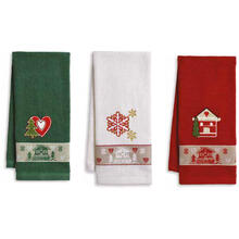 SET 3 STROFINACCI SPUGNA BUSTA RICAMATI CM 50X80 