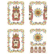 SET 4 ASCIUGAPIATTI TESSUTO CM 50X70 STAMPATI TESTE DI MORO 