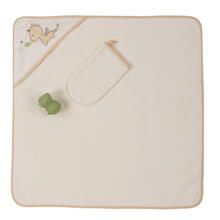 SET 4 PEZZI CON ACCAPPATOIO IN MICROFIBRA MANOPOLA E GIOCHINO 