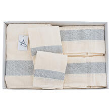 SET 5 PEZZI SPUGNA CON 1 TELO + 2 ASCIUGAMANI + 2 OSPITI 