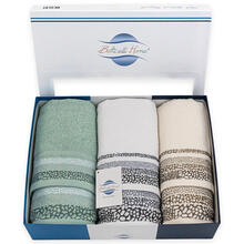 SET 6 ASCIUGAMANI 3+3 IN SPUGNA DI COTONE 420 GRAMMI MQ 