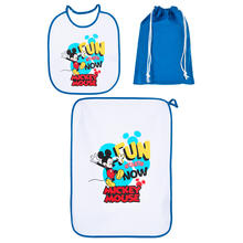 SET ASILO 3 PEZZI BAVETTA+TOVAGLIETTA+SACCHETTO 