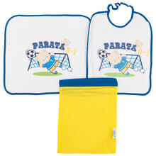 SET ASILO BAVETTA+TOVAGLIETTA+ SACCHETTO 