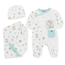 SET CORREDINO PRIMA NASCITA 3 PEZZI IN CALDO COTONE 