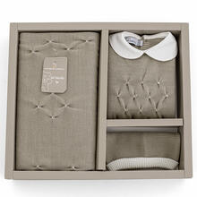 SET CORREDINO PRIMA NASCITA 3 PEZZI INVERNALE SMACCHINATO 