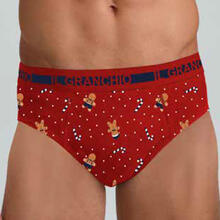 SLIP UOMO NATALIZIO COTONE ELASTICIZZATO 