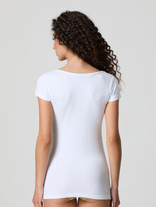 T-SHIRT MEZZA MANICA COTONE ELASTICIZZATO 