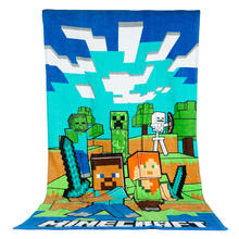 TELO MARE SPUGNA DI COTONE CM 70X140 MINECRAFT 