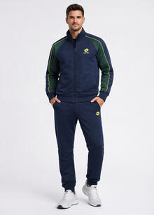 TUTA UOMO FELPA LOTTO GARZATA FULL ZIP 