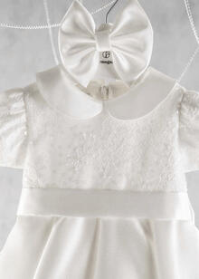 VESTINA BATTESIMALE INVERNALE CON PELLICCIOTTO E FASCETTA 