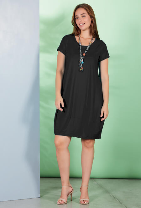 abito-donna-mezza-manica-effetto-palloncino