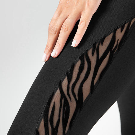 leggings-donna-cotone-con-tulle-floccato-zebrato