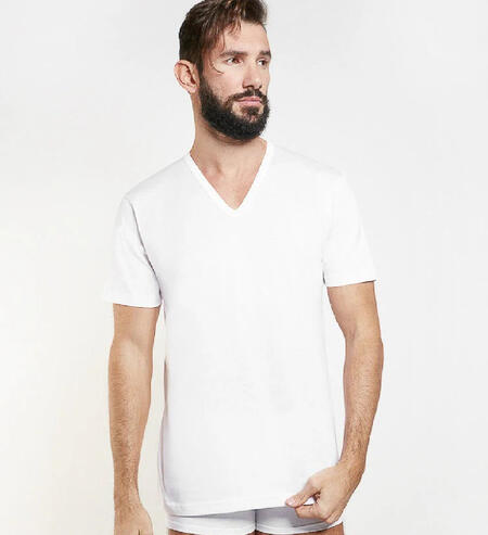 maglietta-uomo-mezza-manica-filo-scozia-con-scollo-a-punta