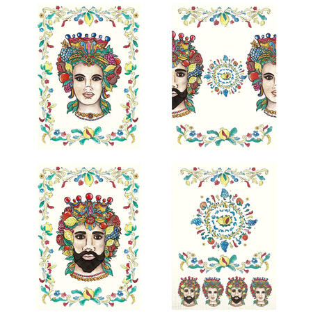 set-4-asciugapiatti-tessuto-cm-50x70-stampati-teste-di-moro