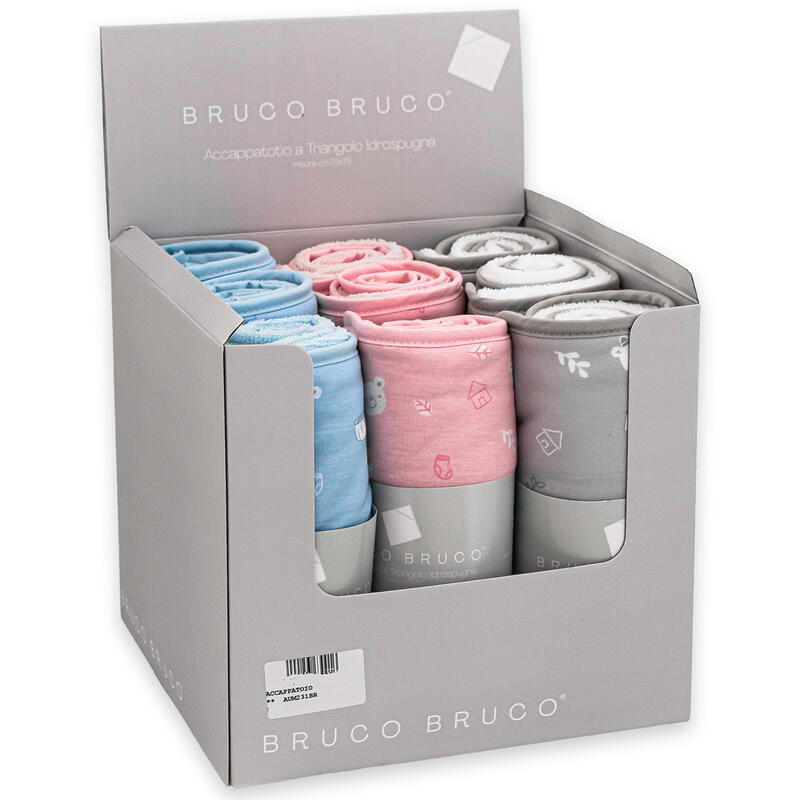 ACCAPPATOIO TRIANGOLO NEONATO 75X75 CM IN MICROFIBRA BuyBuy24 Abbilgiamento e Biancheria