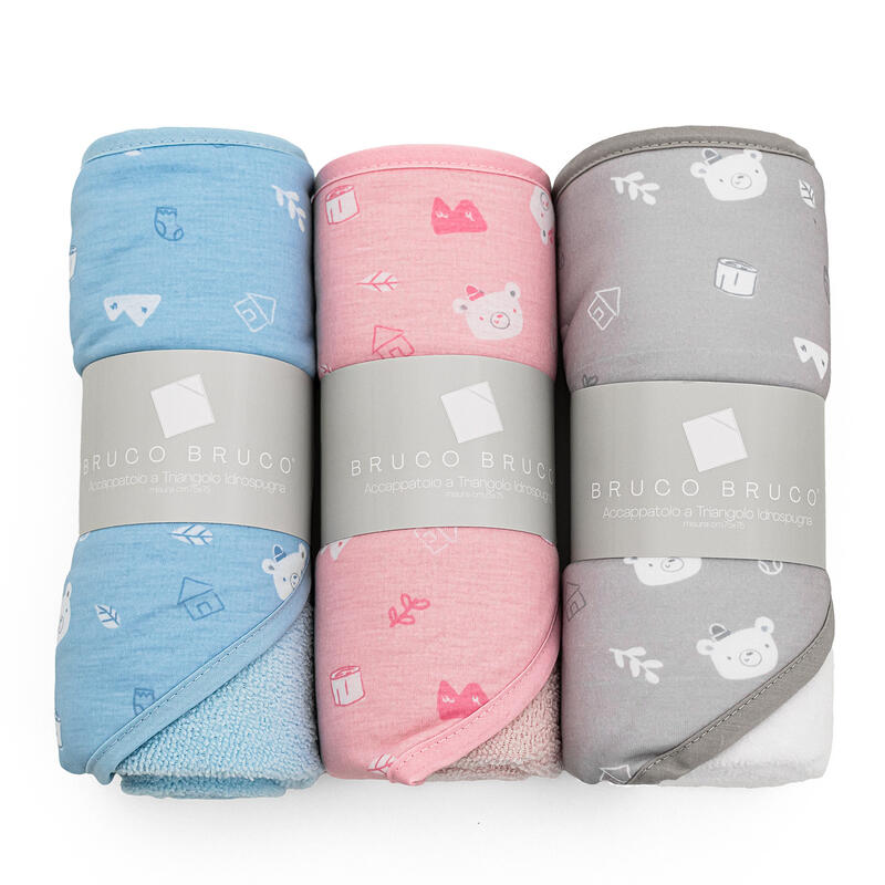 ACCAPPATOIO TRIANGOLO NEONATO 75X75 CM IN MICROFIBRA BuyBuy24 Abbilgiamento e Biancheria