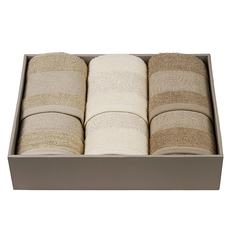 ASCIUGAMANI 3+3 IN SCATOLA SPUGNA 450 GRAMMI MQ BuyBuy24 Abbilgiamento e Biancheria