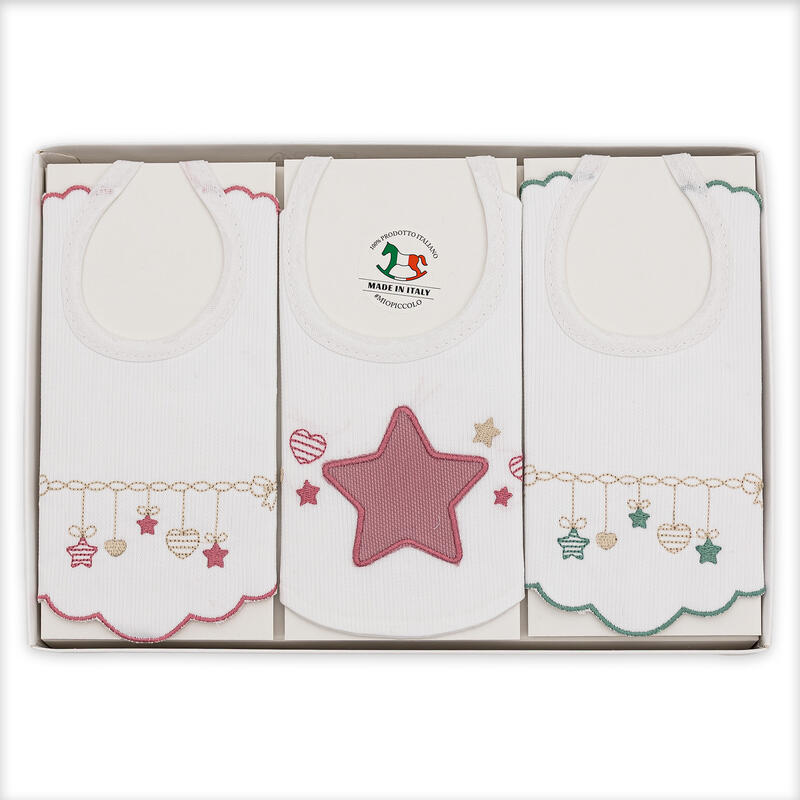 BAVETTA RICAMATA SCATOLA X 3 PZ BuyBuy24 Abbilgiamento e Biancheria