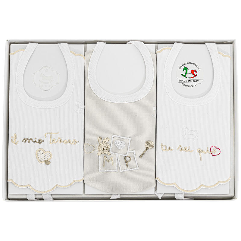 BAVETTA RICAMATA SCATOLA X 3 PZ BuyBuy24 Abbilgiamento e Biancheria