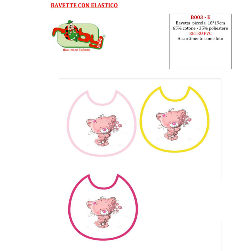 BAVETTA PVC CON ELASTICO BuyBuy24 Abbilgiamento e Biancheria