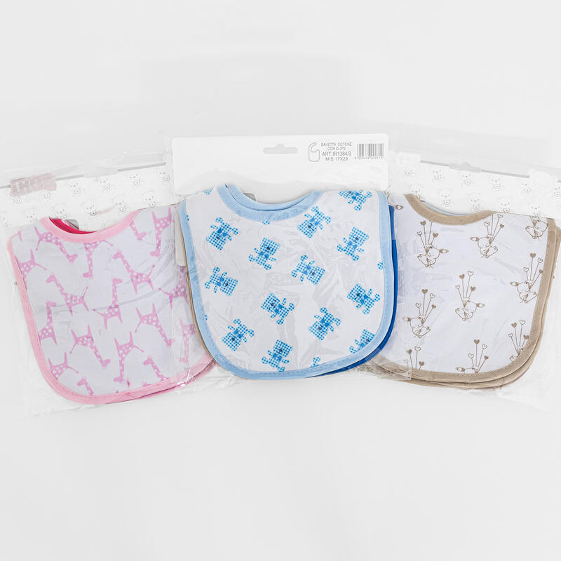 BAVETTE NEONATO MISURA 16X16 SPUGNA/PEVA CONF DA 6 PEZZI BuyBuy24 Abbilgiamento e Biancheria