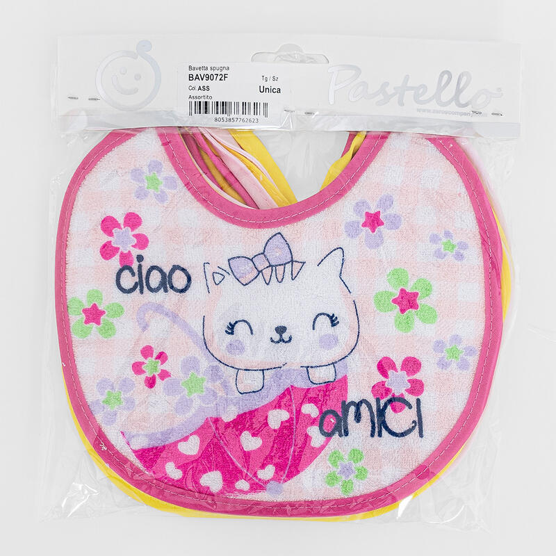 BAVETTE STAMPATE IN BUSTA DA 6 SPUGNA BuyBuy24 Abbilgiamento e Biancheria