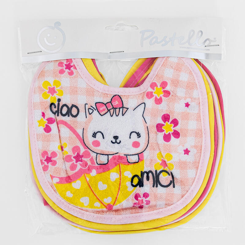 BAVETTE STAMPATE IN BUSTA DA 6 SPUGNA BuyBuy24 Abbilgiamento e Biancheria