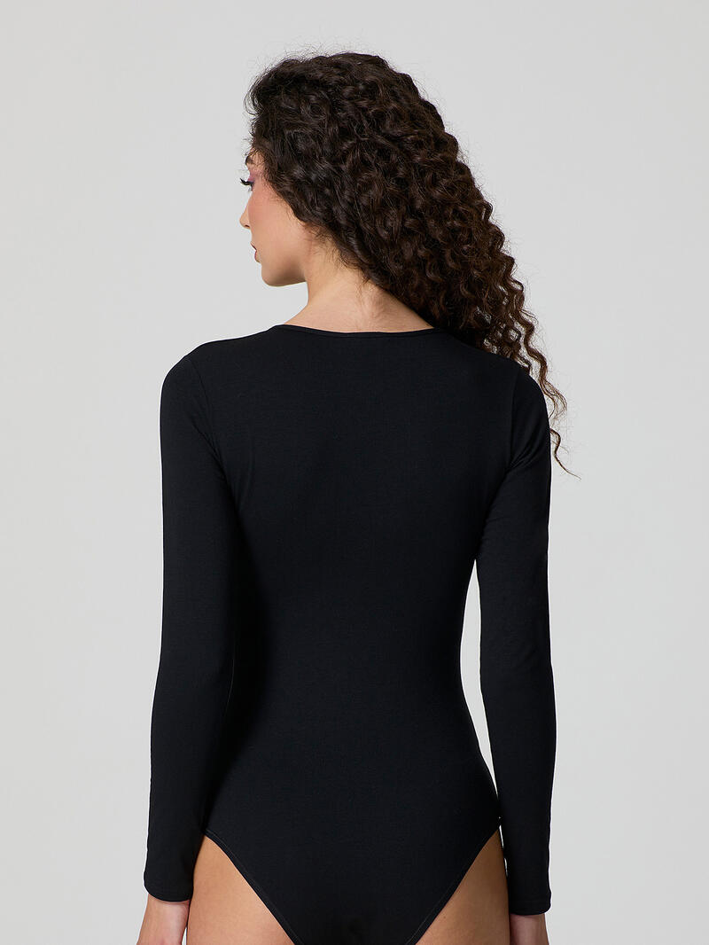 BODY DONNA GIROCOLLO COTONE ELASTICIZZATO BuyBuy24 Abbilgiamento e Biancheria