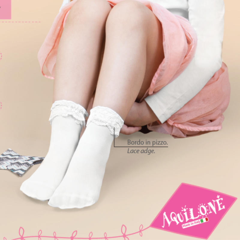 CALZINO BIMBA FILANCA CON MERLETTO BuyBuy24 Abbilgiamento e Biancheria