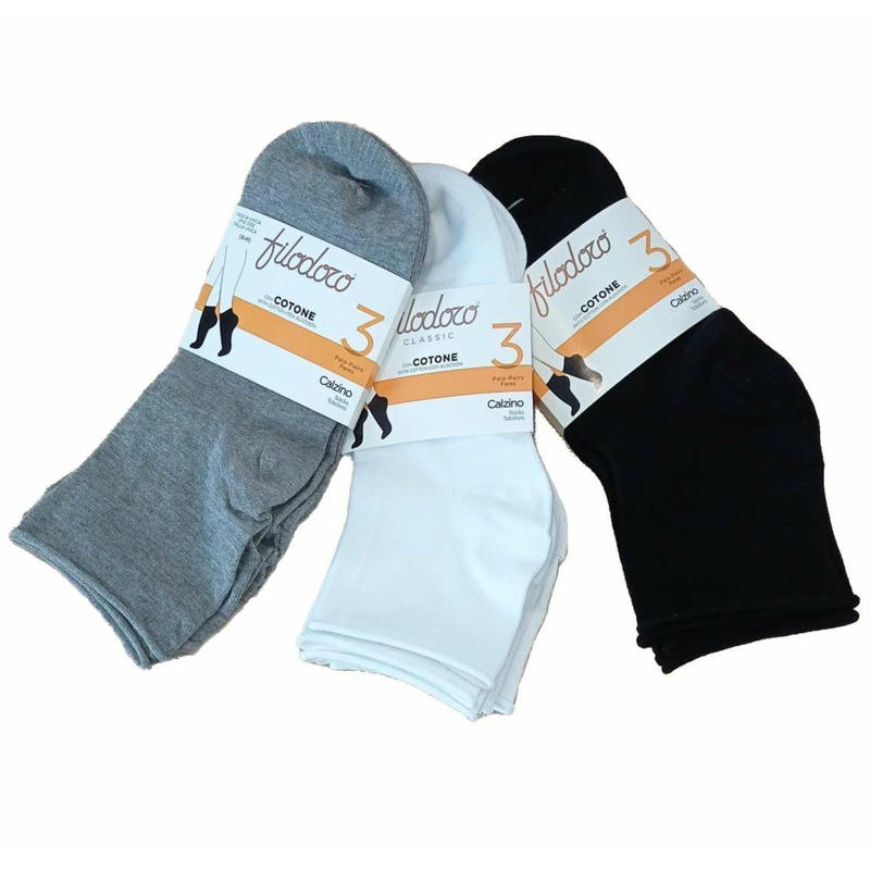 CALZINO DONNA CORTO COTONE TAGLIO VIVO BuyBuy24 Abbilgiamento e Biancheria