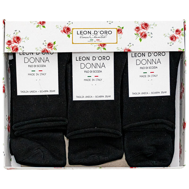 CALZINO DONNA COTONE CON POLSINO ELASTICO BuyBuy24 Abbilgiamento e Biancheria