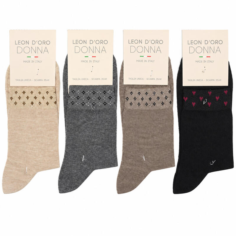 CALZINO DONNA FANTASIA CALDO COTONE BuyBuy24 Abbilgiamento e Biancheria