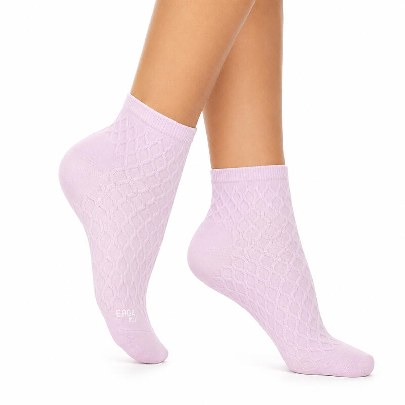 CALZINO DONNA FANTASIA FRESCO COTONE TRECCINA BuyBuy24 Abbilgiamento e Biancheria